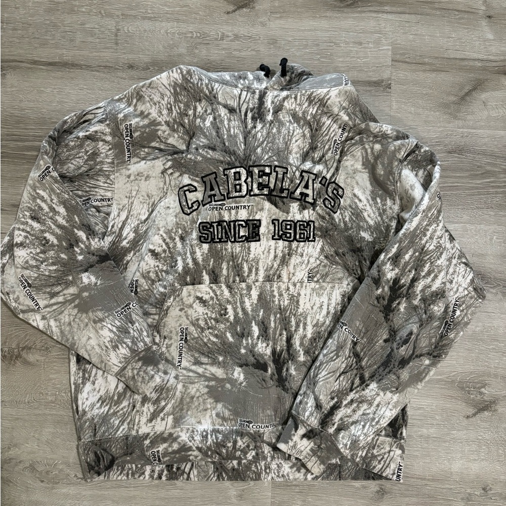 Cabela's Gray and Black Hoodie